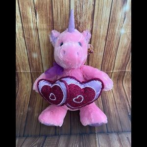 B&B Toymaker Pink Musical Plush Stuffed Unicorn